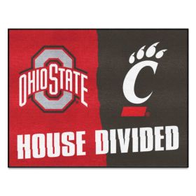 House Divided - Ohio State/University of Cincinnati Mat 33.75"x42.5"