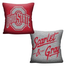 Ohio State OFFICIAL NCAA "Invert" Woven Pillow