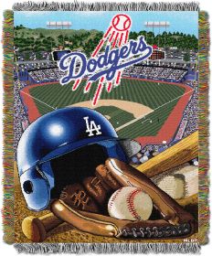 Dodgers OFFICIAL Major League Baseball; "Home Field Advantage" 48"x 60" Woven Tapestry Throw by The Northwest Company