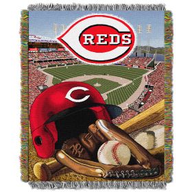 Reds OFFICIAL Major League Baseball; "Home Field Advantage" 48"x 60" Woven Tapestry Throw by The Northwest Company