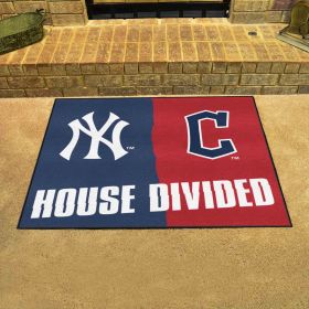 MLB - New York Yankees - MLB - Cleveland Guardians House Divided Rugs 33.75"x42.5"