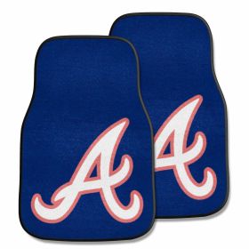 MLB - Atlanta Braves 2-pc Carpeted Car Mats 17"x27"