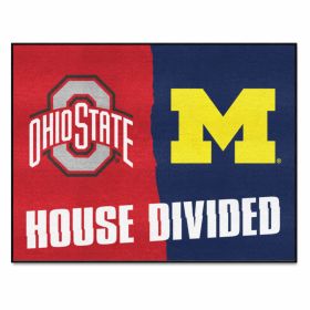 Ohio State - Michigan House Divided Rug 33.75"x42.5"