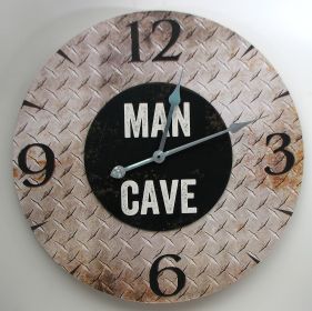 "MAN CAVE" Wall Clock