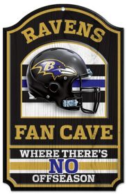 Baltimore Ravens Wood Sign - 11"x17" Fan Cave Design