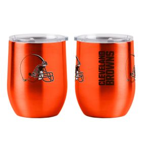 Cleveland Browns Travel Tumbler 16oz Stainless Steel Curved