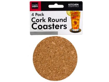 Case of 24 - Round Cork Coasters