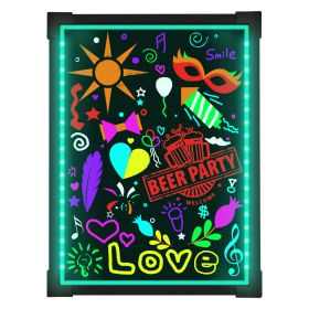 LED Message Sign Board- Erasable Writing Drawing Neon Sign with 8 Colorful Markers - Perfect for Children;  Back to School;  Home;  Office;  Restauran (size: 2416)