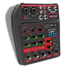 5 Core Audio Interface Mixer 4 Channel PC XLR Bluetooth USB DJ Music Podcast Karaoke Sound Board - MX 4CH (model: MX 4CH)