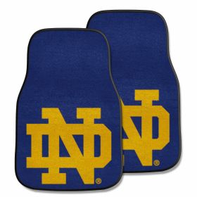 Notre Dame 2-pc Carpeted Car Mats 17"x27" (SKU: 6059)