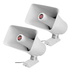 5 CORE Indoor Outdoor PA Horn Speaker 8 x 5 Inch Loud Portable PA Speakers 8 Ohms 65 Watts Max Horn Siren Adjustable Mounting Bracket & Hardware Inclu (PA Horn Speaker 8": 2PCS PA Horn Speaker 8")